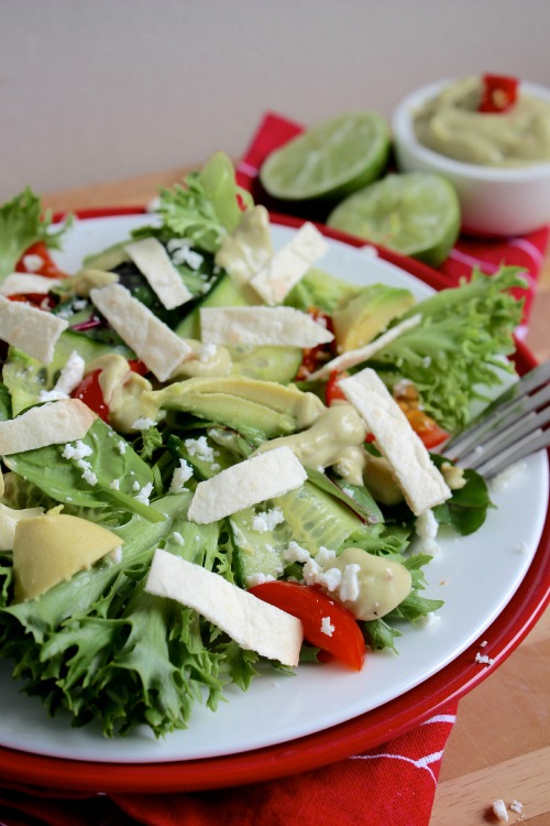 Crunchy Tortilla and Avocado Salad