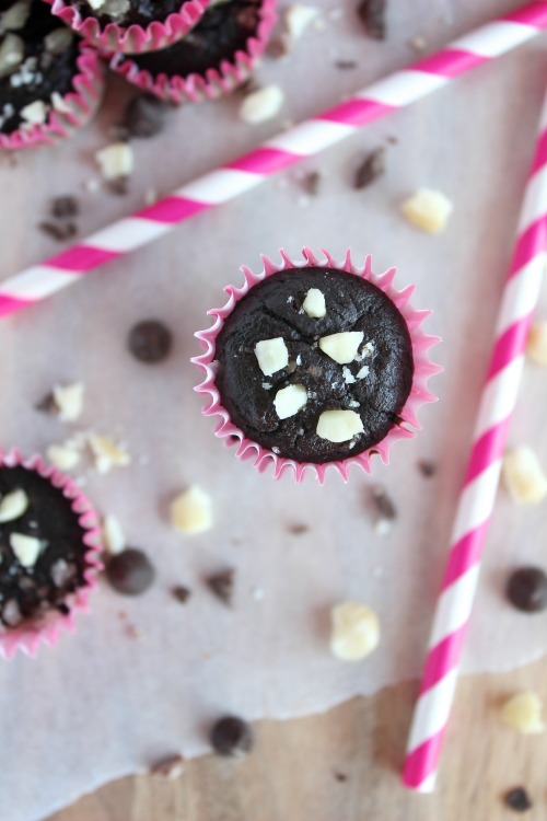 Double Chocolate Macadamia Mini Muffins {Low Carb, Grain Free & Paleo Friendly}