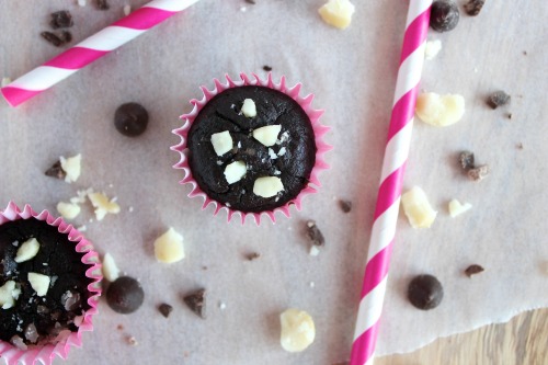 Double Chocolate Macadamia Mini Muffins {Low Carb, Grain Free & Paleo Friendly}