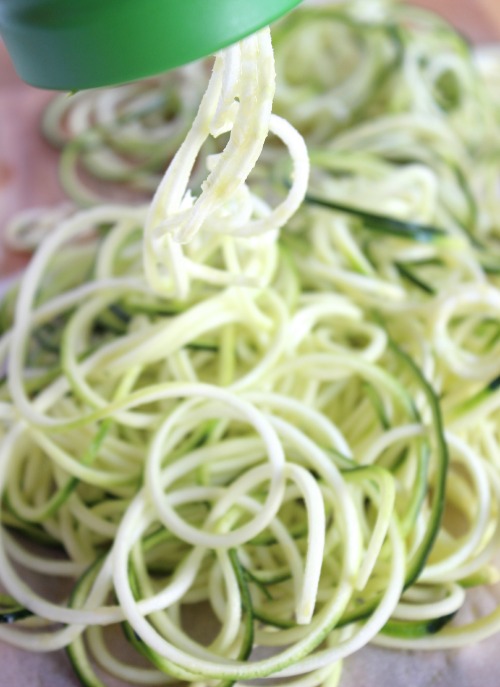 Zucchini Noodles with Avocado Pesto