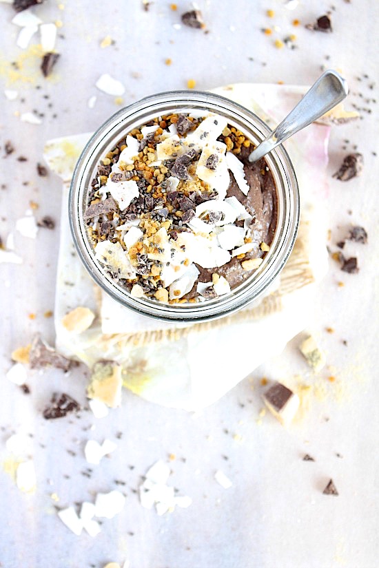 Chocolate Honeycomb Chia Pudding {Dairy Free - Refined Sugar Free - Low Carb - Keto - Paleo} - www.betterwithcake.com