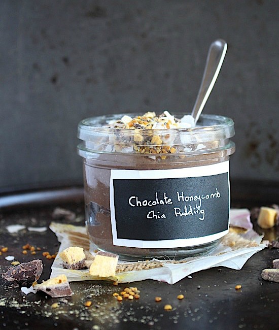 Chocolate Honeycomb Chia Pudding {Dairy Free - Refined Sugar Free - Low Carb - Keto - Paleo} - www.betterwithcake.com