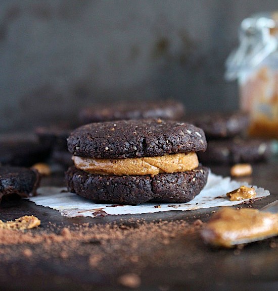 Salted Dark Chocolate Almond Butter Sandwich Cookies {Keto – Gluten Free – Dairy Free – Egg Free – Low Carb – Vegan – Paleo}