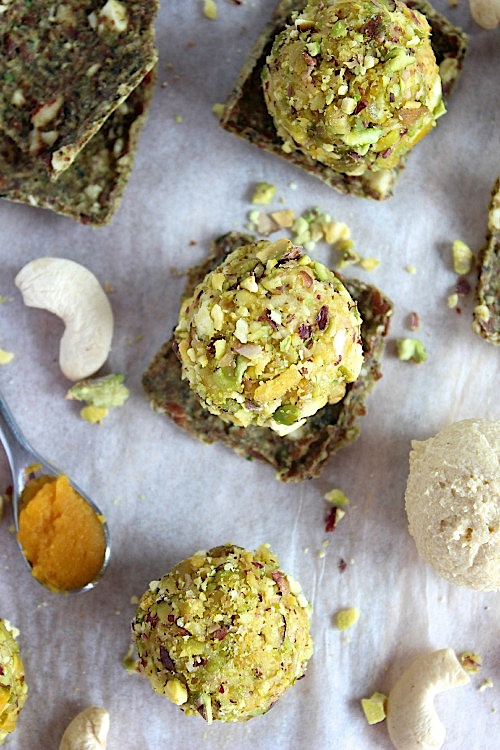 Pumpkin & Pistachio Cashew “Cheese” Truffles {Vegan, Dairy Free & Paleo Friendly}