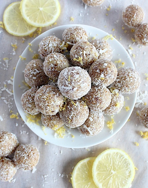 Lemon and Coconut Bliss Bites {Vegan, Gluten Free & Paleo Friendly}