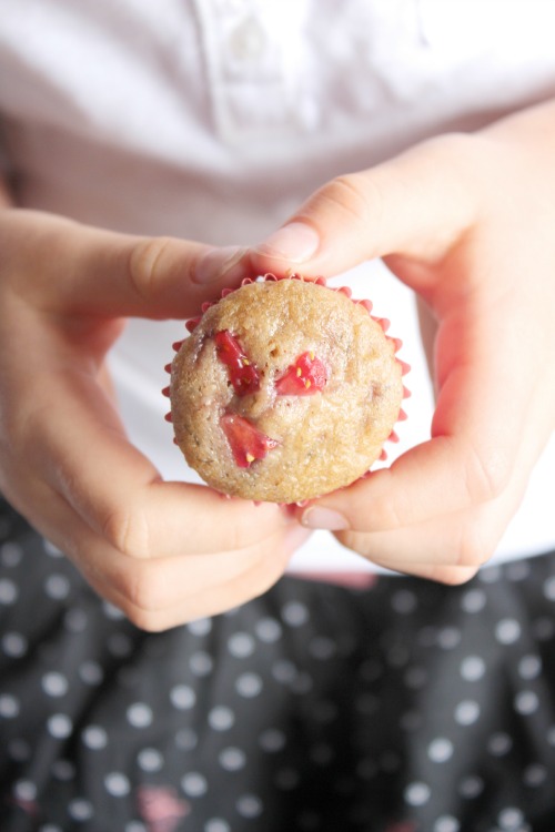 Wild Strawberry, Rhubarb and Banana Muffins