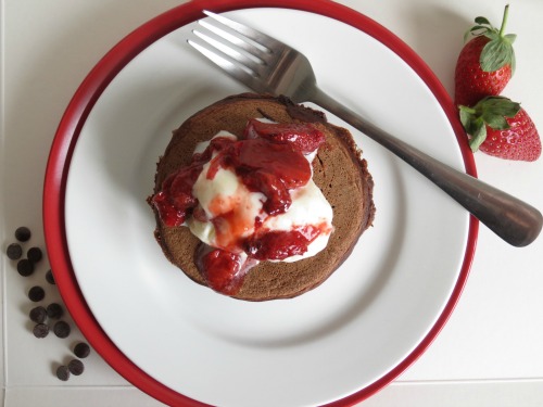 Chocolate Chocolate Chip Pancakes