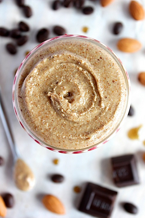 Vanilla-Espresso Almond Butter {Vegan, Dairy free & Paleo Friendly}