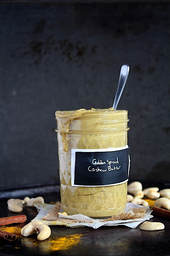 Golden Spiced Cashew Butter {Sugar Free, Gluten Free, Dairy Free, Vegan, Keto & Paleo Friendly} - www.betterwithcake.com