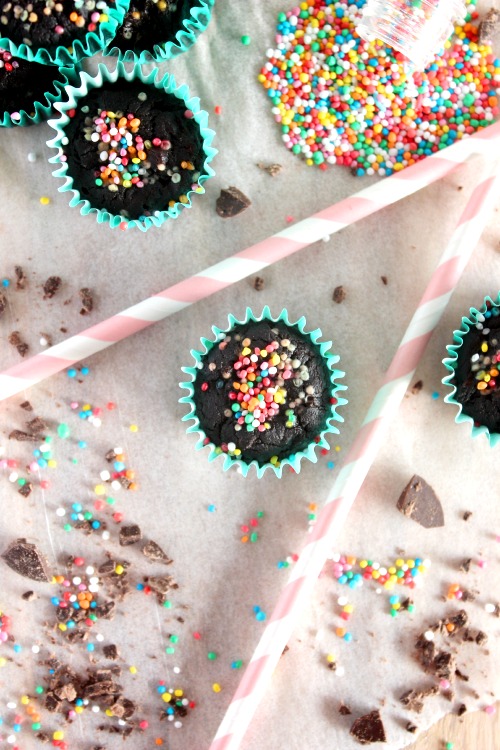 Double Chocolate Zucchini Mini Muffins {Grain Free & Paleo Friendly}..