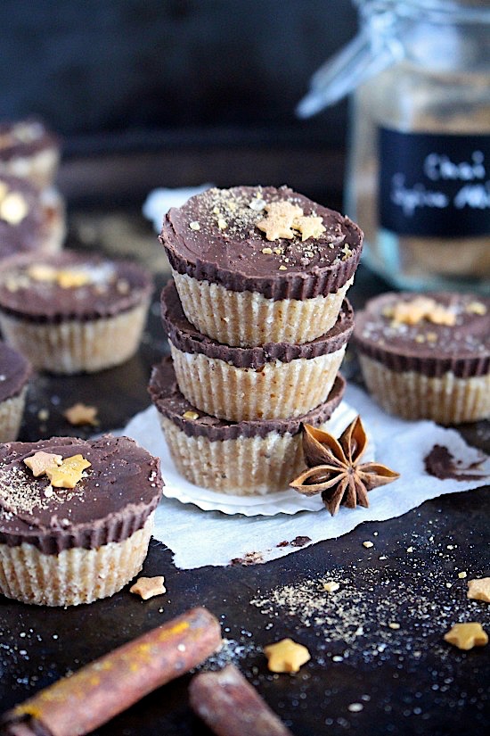 No Bake {Date Free} Chai Spiced Blondie Bites {Vegan, Gluten Free, Dairy Free, Sugar Free, Keto & Paleo Friendly} - www.betterwithcake.com