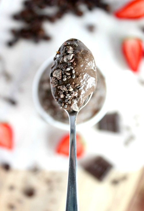 Whipped Espresso Choc Chip Chia Pudding {Vegan, Dairy Free & Paleo Friendly}