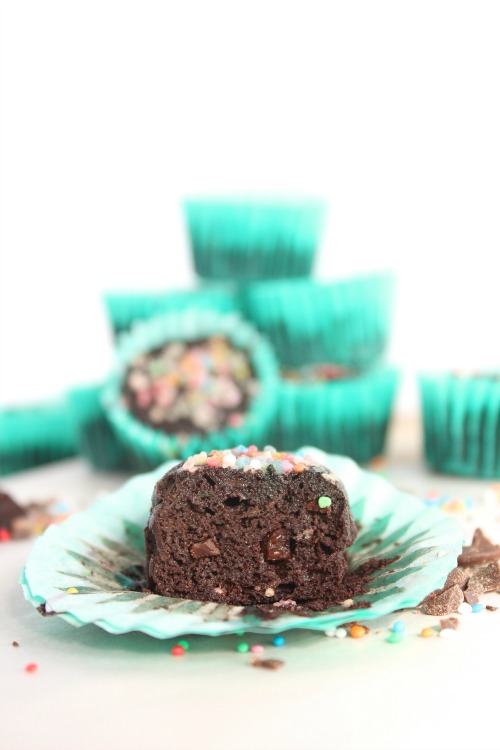Double Chocolate Zucchini Mini Muffins {Grain Free & Paleo Friendly}
