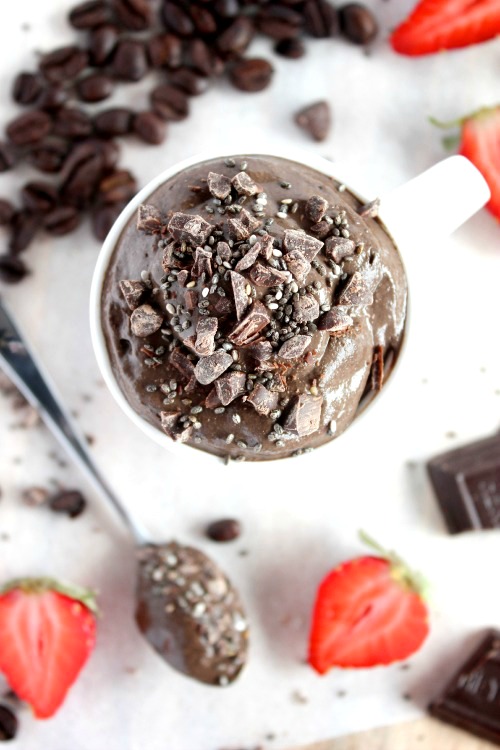 Whipped Espresso Choc Chip Chia Pudding {Vegan, Dairy Free & Paleo Friendly}