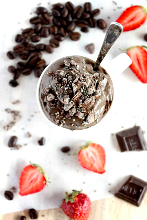 Whipped Espresso Choc Chip Chia Pudding {Vegan, Dairy Free & Paleo Friendly}