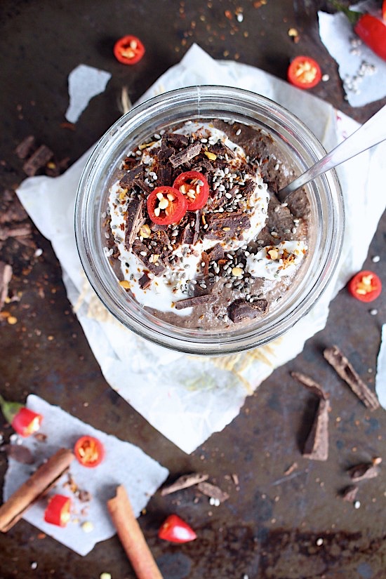 Mexican Spiced Chocolate Chia Pudding {Vegan - Sugar Free - Low Carb - Gluten Free - Dairy Free - Keto - Paleo} - www.betterwithcake.com