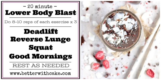 A {NEW} 20 Minute Lower Body Workout & A Healthy {Low Carb} Lamington Super Smoothie