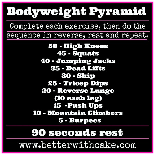 Fit Friday Fun – Bodyweight Pyramid Workout