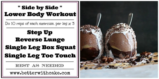 {Sugar Free} Chai Spiced Peanut Butter Cup Frappuccino & 20 min Lower Body Workout