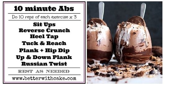 Sugar Free Choc Fudge Cookie Dough Crunch Shake & A 10 min Ab workout