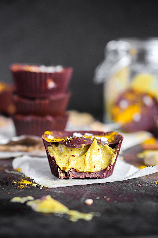 Golden Spiced Salted Caramel Cashew Butter Cups