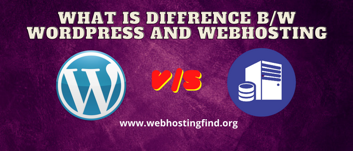 What is the difference between wordpress and web hosting
